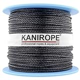Kanirope® Dyneema Seil PRO 1,5mm 100m Schwarz 12-fach geflochten SK78 verstreckt beschichtet
