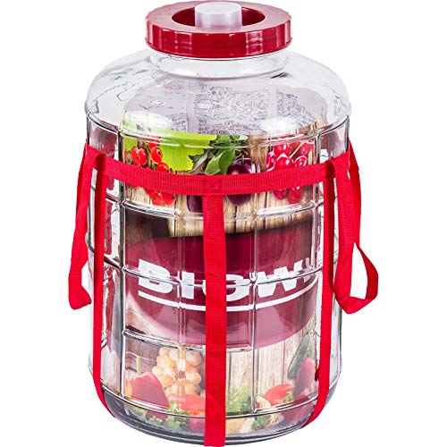 Browin Multifunktions Gärballon Universelles Glas mit Gärsystem Gärbehälter Glasballon Größe zur Wahl (18 L)