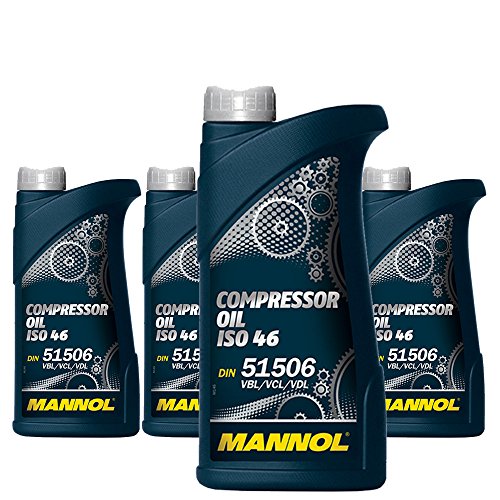 4 x 1L MANNOL Compressor Oil ISO 46 / Kompressoröl DIN 51 506 VBL, VCL & VDL