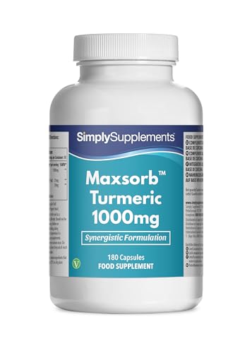 Maxsorb™ Turmeric 1000mg - Geeignet für Veganer - 180 Kapseln - SimplySupplements