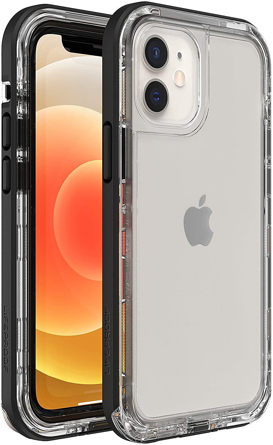 LifeProof für Apple iPhone 12 mini, Schlanke, sturzgeschützte, schmutzabweisende und schneesichere Schutzhülle, Next Serie, Transparent/Schwarz