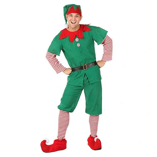thematys Elfen-Kostüm Weihnachtskostüm - Wichtel Weihnachtself Kostüm für Damen, Herren & Kinder - perfekt für Weihnachten, Karneval & Cosplay (150cm bis 160cm, Männlich)
