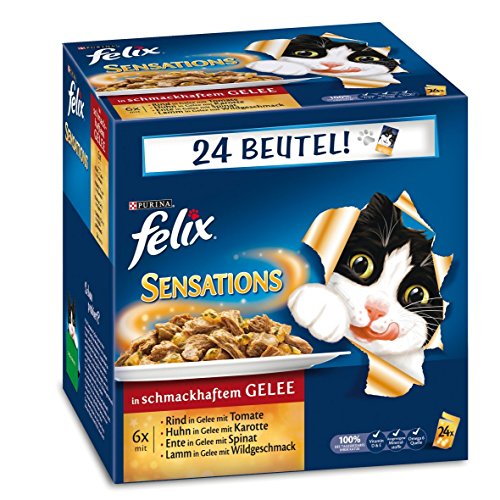 Felix | Sensations Köstliche Fleischauswahl in Gelee | 4 x 24 x 100 g