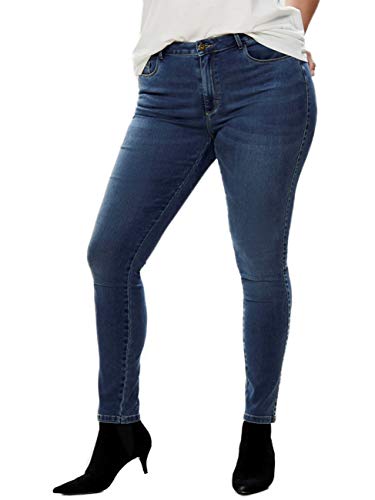 ONLY Carmakoma Female Skinny Fit Jeans Curvy Caraugusta HW 4430Medium Blue Denim