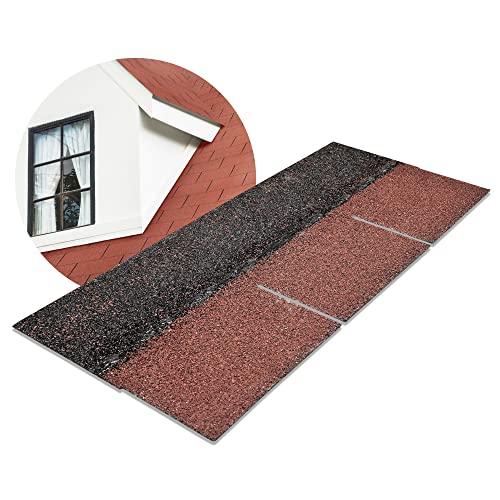 Dachschindeln RECHTECK 3 m² mit Glasvlieseinlage Bitumenschindeln Schindeln Dacheindeckung Gartenhaus Rechteckschindeln (Rot)