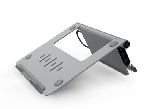 CASA HUB Stand mit USB-C 5-in-1 Hub Notebookständer | Aluminum | USB 3.1 Gen.1 | 100W PD