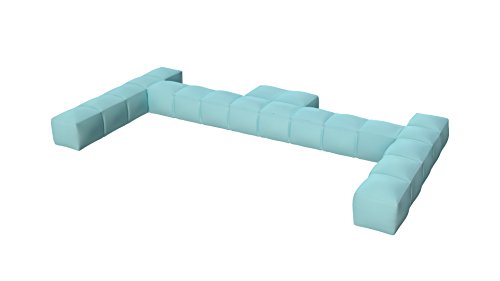 Pigro Felice - Modul'Air Aufblasbare Pool-Rückenlehne Doppel - Widerstandsfähige Materialien - Lange Lebensdauer - Premium - Wasserblau