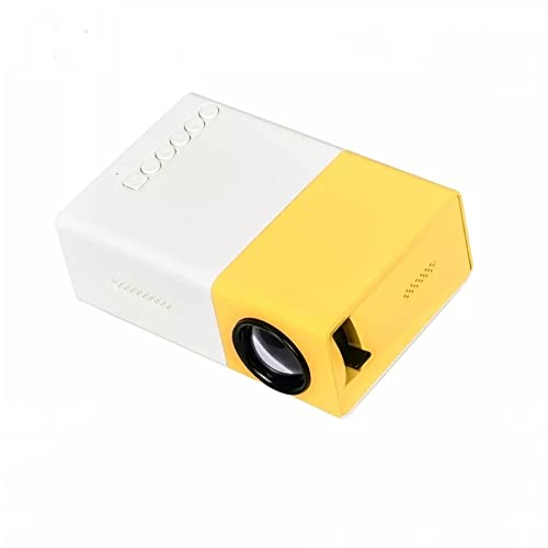 EFOLLE Mini-LED-Projektor Verbesserte Version 320x240P-kompatibler USB-Audio-Home-Media-Player-Beamer ( Color : Yellow Eu Plug )