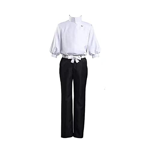 Yuta Okkotsu Cosplay Kostüm weiß Uniform Outfs Hosen vollständiges Set für Herren,White-XL