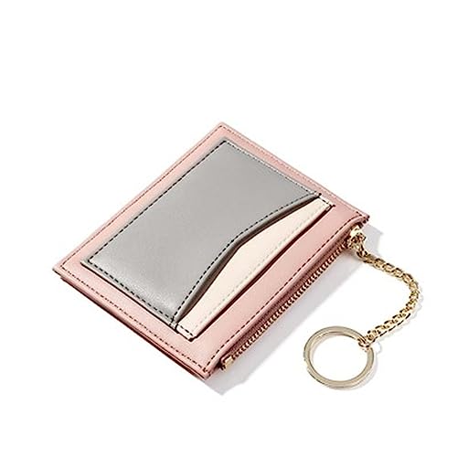 Geldbörse für Damen Damen-Mini-Geldbörse, leicht, Kurze Geldklammer Kleine Damengeldbörse (Farbe : Rosa, Size : 11.5x9.5x1.3cm)