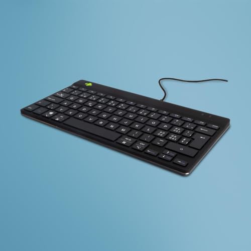 R-Go Tools Compact Break Ergonomic Keyboard QWERTZ (CH), Wired, W128444802 (Keyboard QWERTZ (CH), Wired, Black)