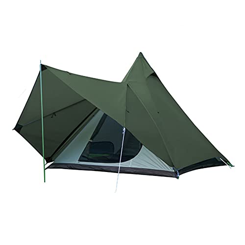 4-Personen-Zelt für Camping, Pyramiden-Tipi-Zelt im Freien, tragbares Doppelschichten-Indianer-Tipi-Zelt für Outdoor-Familienwanderungen, Jurtenzelt