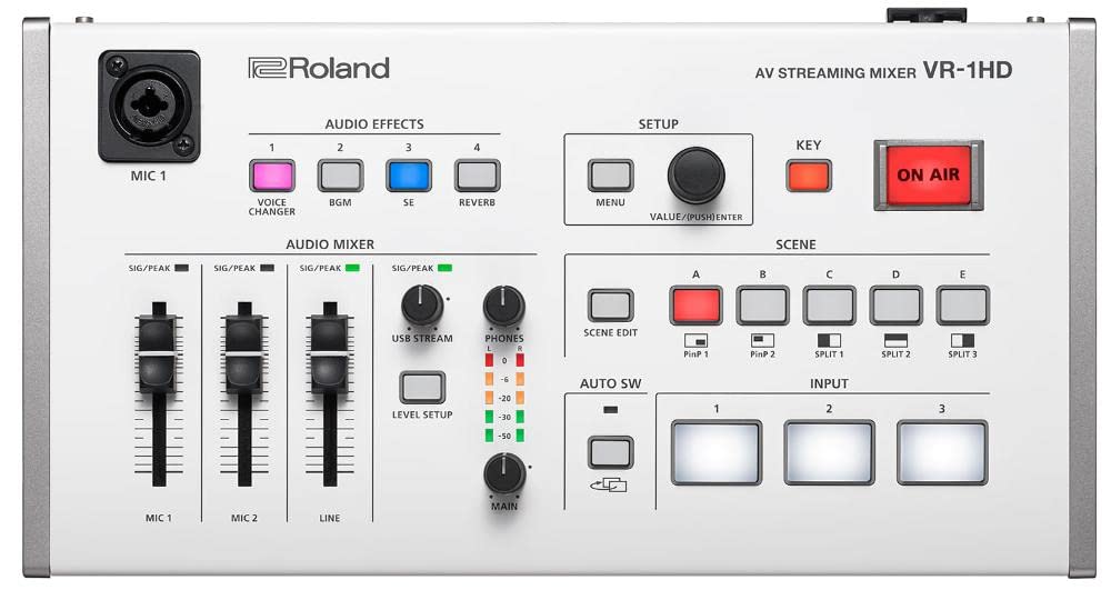 Roland VR-1HD AV Streaming Mixer, Plug-and-Play“-Übertragungsstudio„