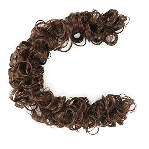 Messy Bun Haarscheiben 21 Zoll lang Synthetische Messy Shaggy Bun Wrap Haargummis Curly Bun Haargummis for Frauen Haarknoten (Color : Q13 M4)