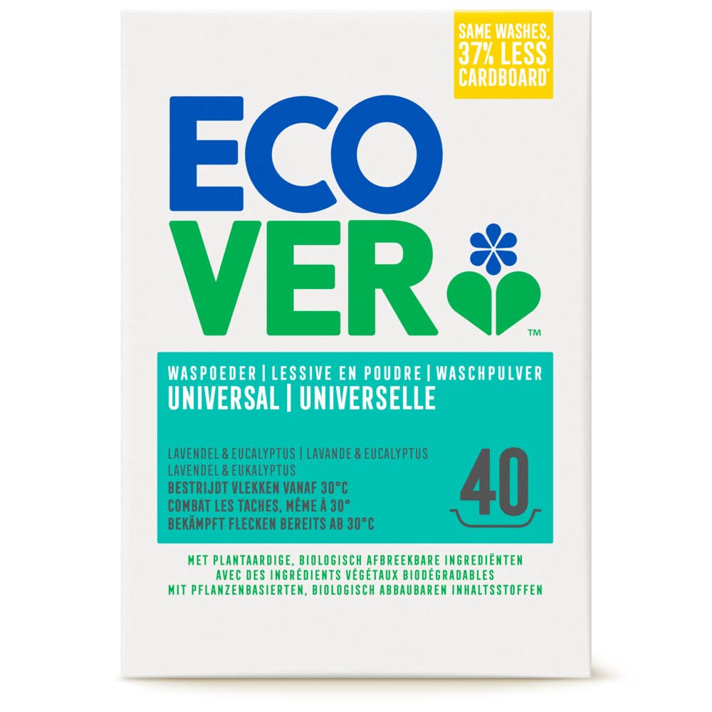4x Ecover Waschpulver Universal 3 kg - Multipack
