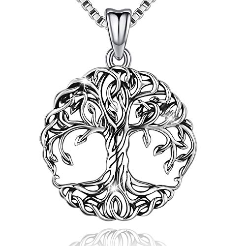 Friggem Baum des Lebens Sterling Silber Halskette & Anhänger für Frauen & Männer