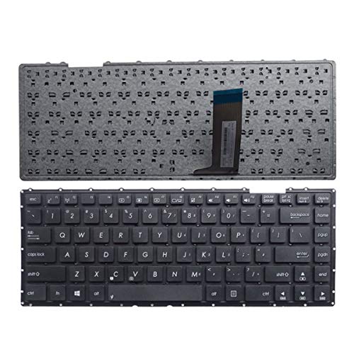 Laptop Ersatz US-Layout Tastatur für Asus X451 X451C X451CA X451MA X451MAV A455 A450 X455 X454 R455 A455L F455 X403M w419L Schwarz