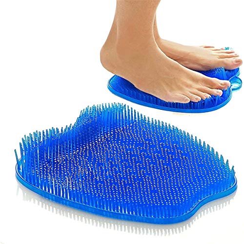 JIAHAO Dusch-Fußschrubber – Fußreiniger mit rutschfesten Saugnäpfen, Massagematte, verbessert die Durchblutung, lindert Müdigkeit und Schmerzen