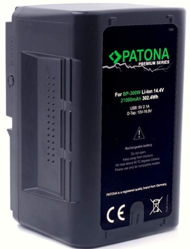 PATONA Premium V-Mount Ersatz für Akku Sony BP-300W - 302Wh / 21.000mAh (kompatibel mit Aputure LS C300D Mark II oder LS 300x)