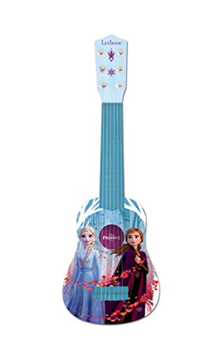 Lexibook K200FZ Disney Frozen 2 Die Eiskönigin ELSA Anna Meine erste Gitarre für Kinder, 6 Nylonsaiten, 53 cm, Anleitung inklusive, Blau/Violett