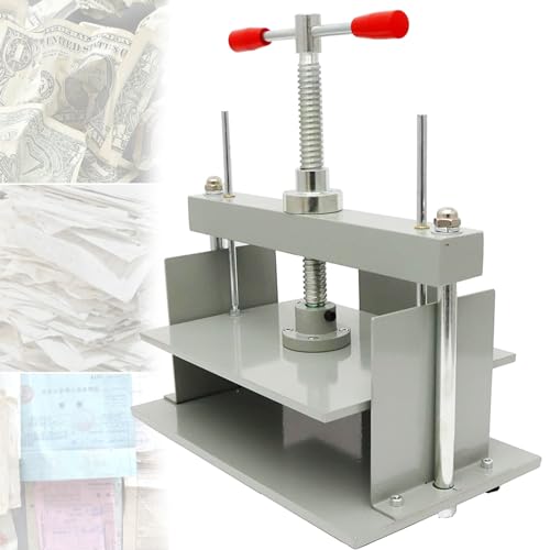 A5/A4/A3-Stahl-Notizen-Rechnungsglättungsmaschine, Hochleistungs-Buchbinder-Papierpressmaschine mit doppelter Ausgleichsstange, 1500 kg (3306 lbs) Druck,A4