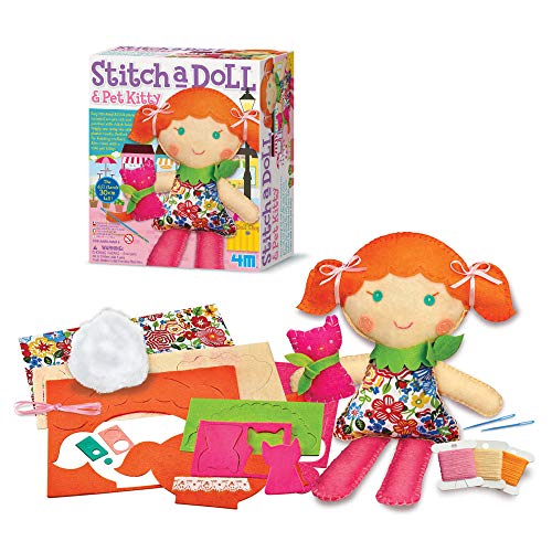 Great Gizmos 4M Stitch a Doll Go Shopping with Pet Kitty Sewing Kit