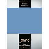 Janine Spannbettlaken Elastic - extra weiches und elastisches Spannbetttuch - für Matratzen 180x200cm bis 200x220cm blau