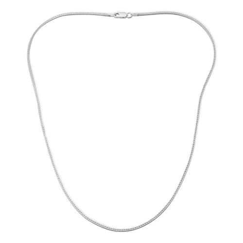 925 Silberkette: Weizenkette Silber 1mm breit - Länge wählbar - Kette inkl. Etui WC0015 (Länge: 50cm)