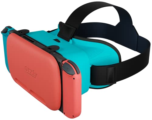Orzly VR Brille für Nintendo Switch/Switch OLED Konsole Modell fur 3D Virtual Reality Headset Spiele Zubehör Set- Geschenkbox - Tanami Edition