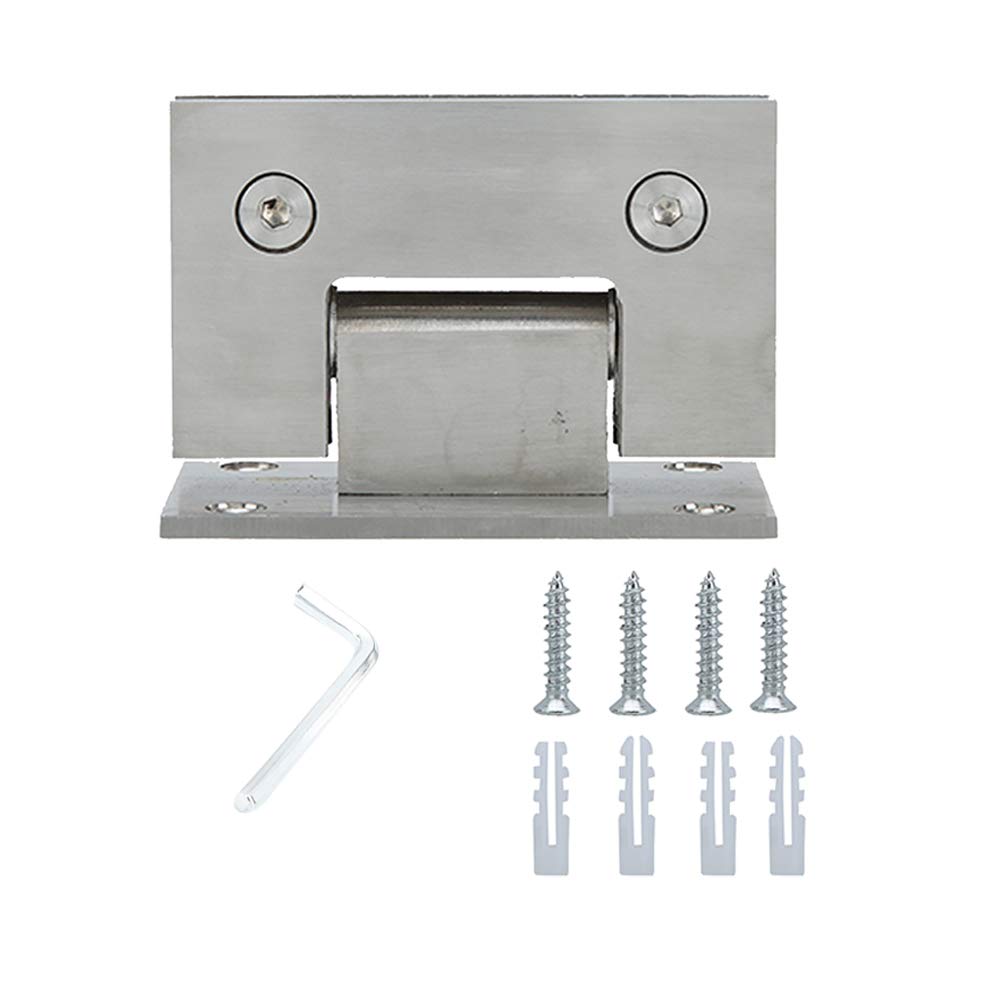 Duschtürscharnier - 90° Edelstahlscharnier 8-12mm Wandhalterung für Glastür Duschtürscharnier