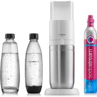 SodaStream Duo Trinkwassersprudler, Weiß, inkl. 1x 1 Liter Glasflasche, 1x 1 Liter PET, 1 x Quick Connect Zylinder (1016812490)