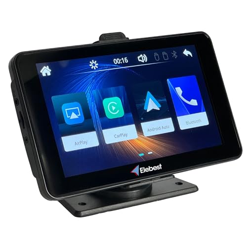 Elebest Car 1070 Apple CarPlay und Android Auto, Navi, Auto Navigationsgerät 7 Zoll Display, WiFi, Bluetooth 5.0, Sprachsteuerung, Apple Carplay nachrüsten, Android Auto Wireless