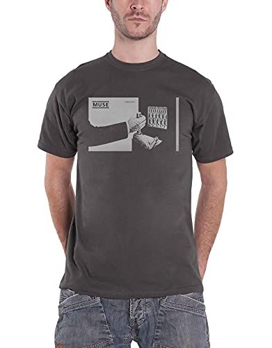 MUSE T Shirt Shifting Band Logo Nue offiziell Herren Charcoal Grau S