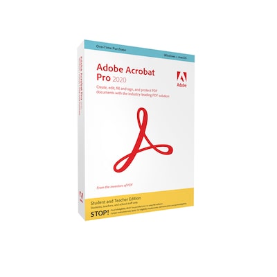 Adobe Acrobat Pro 2020 deutsch für Studenten und Lehrer (Nachweis erforderlich)|EDU|1 Gerät|unbegrenzt|PC/MAC|Download|Download