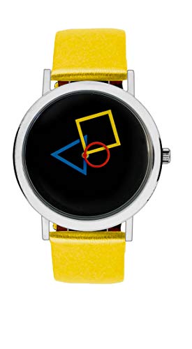 Aristo Bauhaus Damen Uhr Edelstahl 4D86G Leder gelb