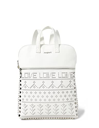 Desigual Damen Back_azabache Nanaimo Rucksackhandtasche, Weiß (Blanco), 11x35.5x28 cm