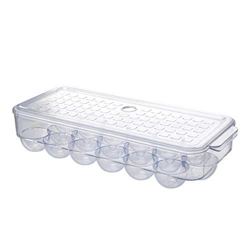 AADEE Kühlschrank-Eierbehälter, transparent, quadratisch, Eierbox, Küche, Lebensmittelaufbewahrung, Aufbewahrungsbox, Eierregal, für die Aufbewahrung von Eiern