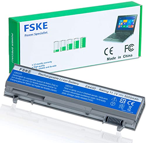 FSKE Akku für Dell Latitude E6410 E6400 E6510 E6500 PT434,Precision M4500 M4400 M2400 Notebook Battery,11.1v 5000mah 6 Zellen