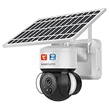 INQMEGAPRO FlutlichtKamera Outdoor WLAN Überwachungkamera mit Solarpanel und Akku,1080P Überwachungskamera Aussen mit PIR Bewegungsmelder,Nachtsicht in Farbe, 2-Wege-Audio,TUYA/Smart Life Kamera