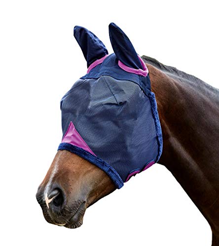 Weatherbeeta Comfitec Durable Mesh with Ears Fly Mask Small Pony Navy Purple