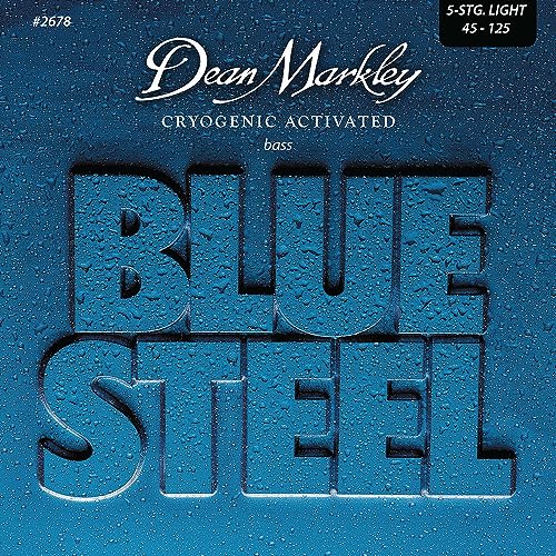 Dean Markley 2678 Blue Steel 5 Saiten für Bass-Gitarren, Stärke LT .045-.125