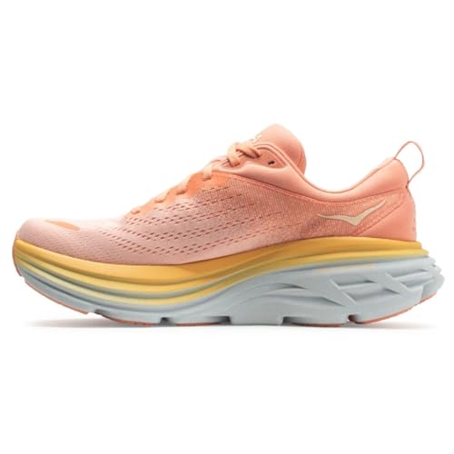 HOKA ONE ONE Damen Bondi 8 Laufschuh, Shell Coral Peach Parfait, 38 EU