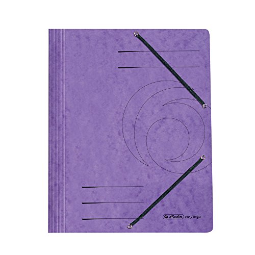 Herlitz 11199536 Einschlagmappe mit Gummizug A4, Karton, 25 Stück, violett