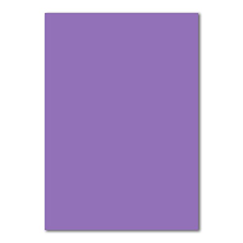 100 DIN A4 Papier-bögen Planobogen - Violett - 240 g/m² - 21 x 29,7 cm - Bastelbogen Ton-Papier Fotokarton Bastel-Papier Ton-Karton - FarbenFroh