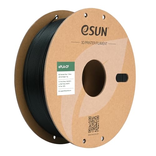 eSUN Kohlefaser Gefüllt PLA Filament 1.75mm, PLA-CF Carbon Fiber Filled PLA Filament Maßgenauigkeit +/- 0.03mm, 1KG Spule (2.2 LBS) 3D Druck Materialien für FDM 3D Drucker,Grün