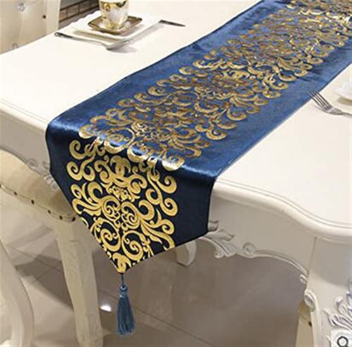 Tischläufer Home Tischwäsche NEU Europäischer Luxus-Samt Vergoldeter Tischläufer Tischdecke Bestickte Gloden Tischläufer Tischflagge Dinner Mats Home Textile Für Partys, Hochzeiten, Esstische