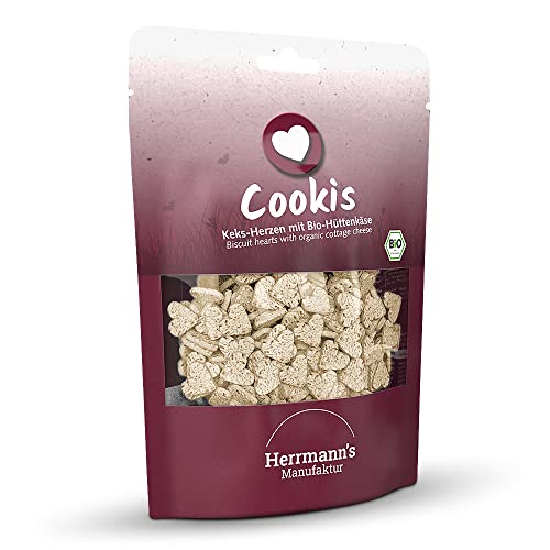 Herrmann's - Cookis Bio Hüttenkäseherzen - 6 x 100g - Snacks - Hundefutter