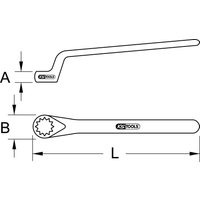 KS TOOLS Isolierter Ringschlüssel, gekröpft, 18mm (117.1318)