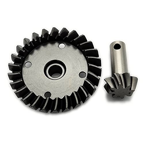 CrazyRacer Harden Chrome Steel Spiral Cut Differential Ring/Pinion Gear 8T/26T for 1/8 H-P-I Savage Flux X XL 4.6 21 25 SS