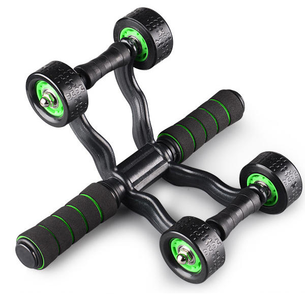 Sport Fitness Vierräder Power Roller Bauchtrainer Räder Geräte Muskelkrafttraining